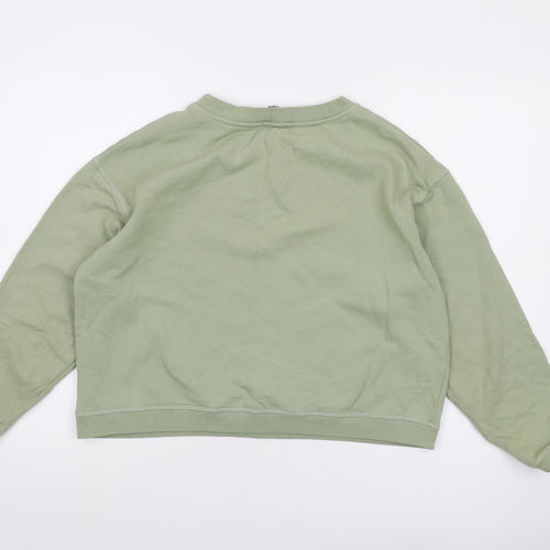 BIMBA Y LOLA Womens Green Cotton Pullover Sweatshirt Size S Pullover