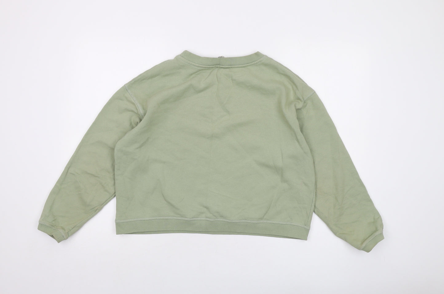 BIMBA Y LOLA Womens Green Cotton Pullover Sweatshirt Size S Pullover