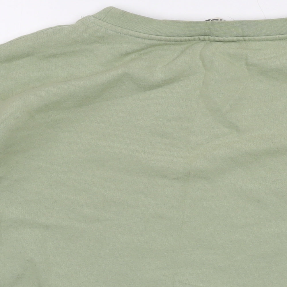 BIMBA Y LOLA Womens Green Cotton Pullover Sweatshirt Size S Pullover