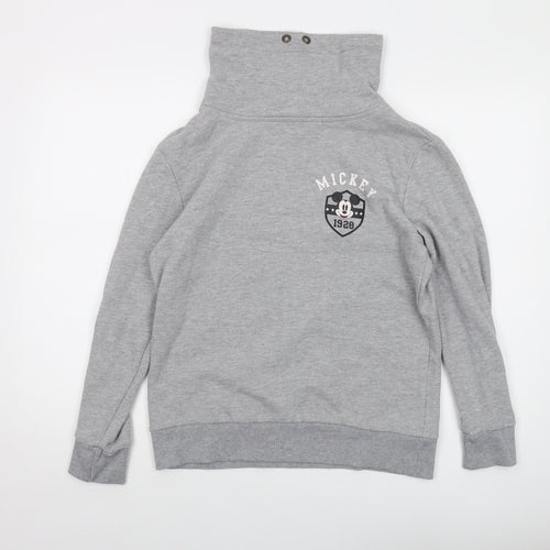 Disney Womens Grey Polyester Pullover Sweatshirt Size 12 Pullover - Mickey Mouse