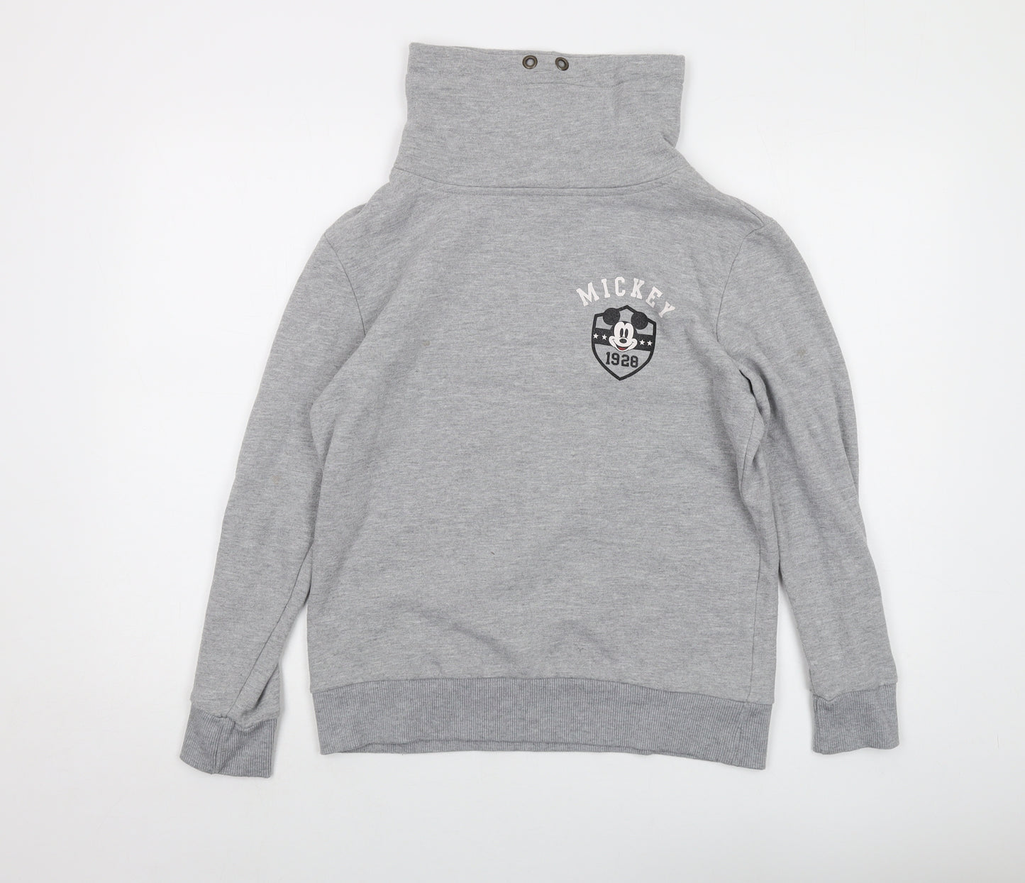 Disney Womens Grey Polyester Pullover Sweatshirt Size 12 Pullover - Mickey Mouse