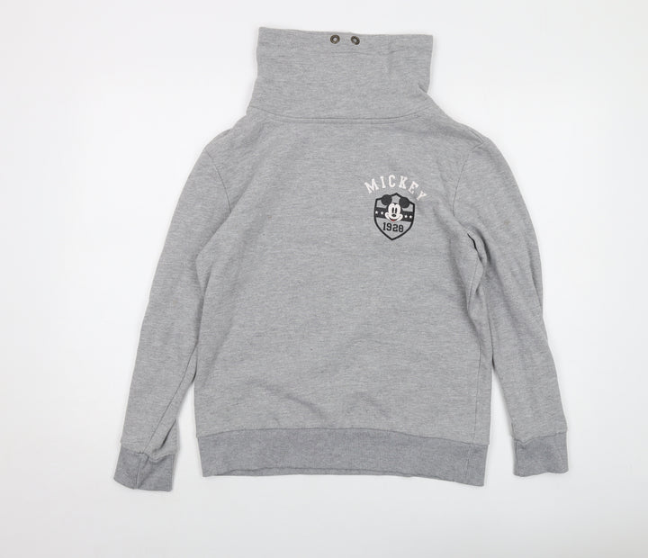 Disney Womens Grey Polyester Pullover Sweatshirt Size 12 Pullover - Mickey Mouse