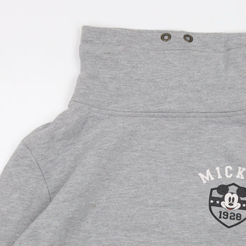 Disney Womens Grey Polyester Pullover Sweatshirt Size 12 Pullover - Mickey Mouse