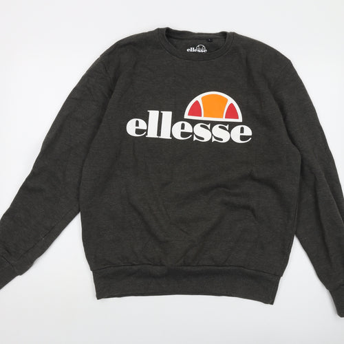 ellesse Mens Green Cotton Pullover Sweatshirt Size L - Logo