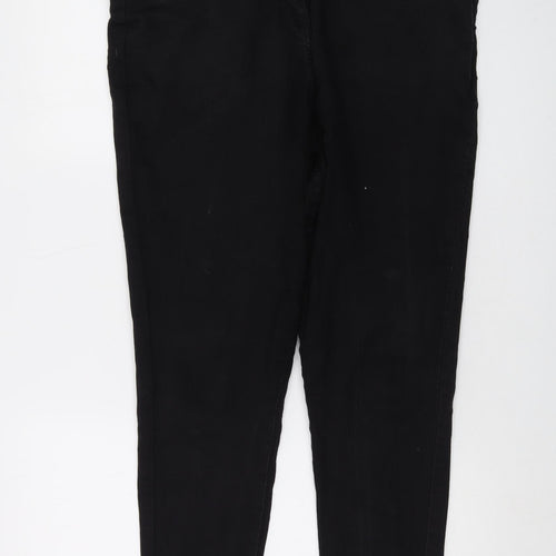 Yours Womens Black Cotton Skinny Jeans Size 18 L28 in Regular Button