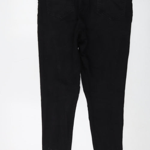 Yours Womens Black Cotton Skinny Jeans Size 18 L28 in Regular Button