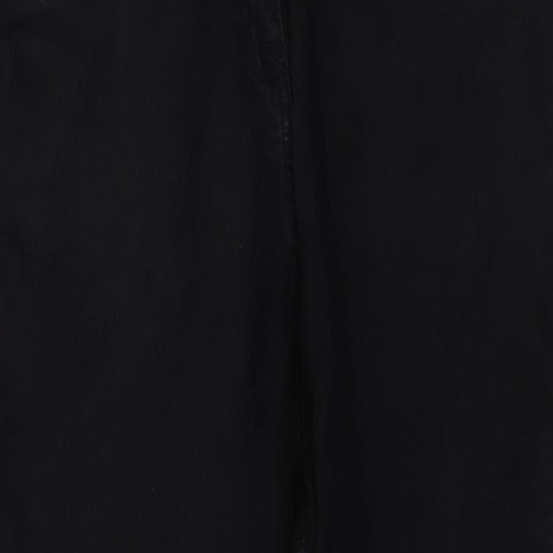 Yours Womens Black Cotton Skinny Jeans Size 18 L28 in Regular Button