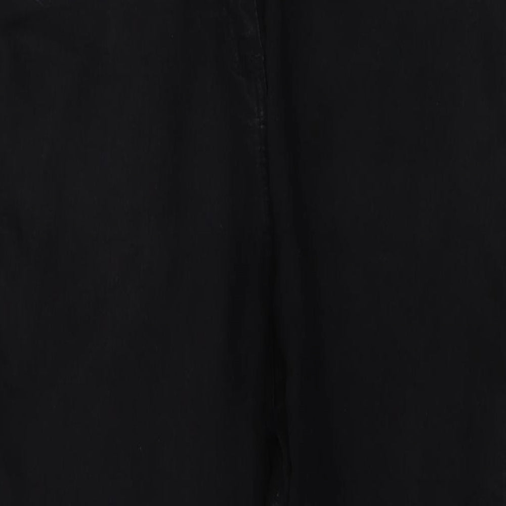 Yours Womens Black Cotton Skinny Jeans Size 18 L28 in Regular Button