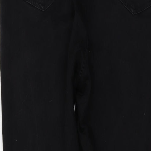 Yours Womens Black Cotton Skinny Jeans Size 18 L28 in Regular Button