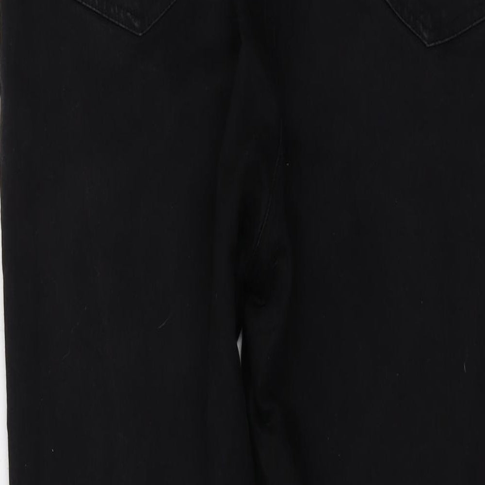Yours Womens Black Cotton Skinny Jeans Size 18 L28 in Regular Button