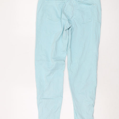 Betty Barclay Womens Blue Lyocell Trousers Size 12 L27 in Regular Button