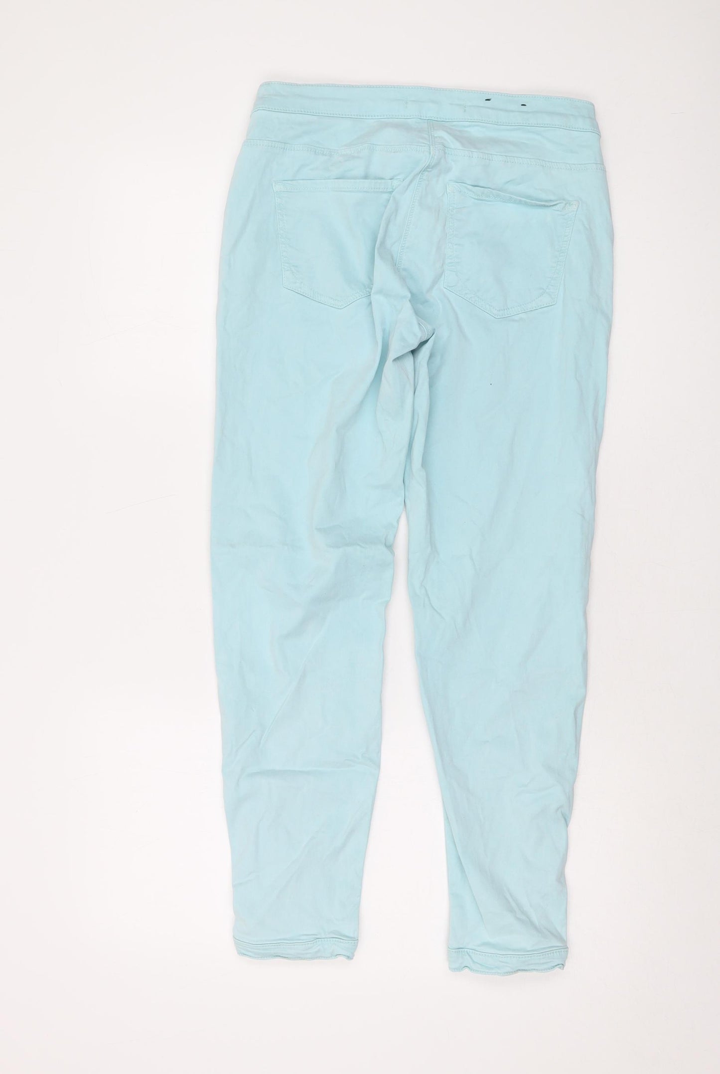 Betty Barclay Womens Blue Lyocell Trousers Size 12 L27 in Regular Button