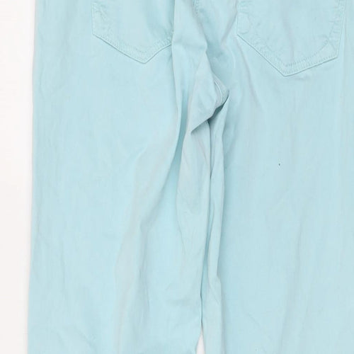 Betty Barclay Womens Blue Lyocell Trousers Size 12 L27 in Regular Button