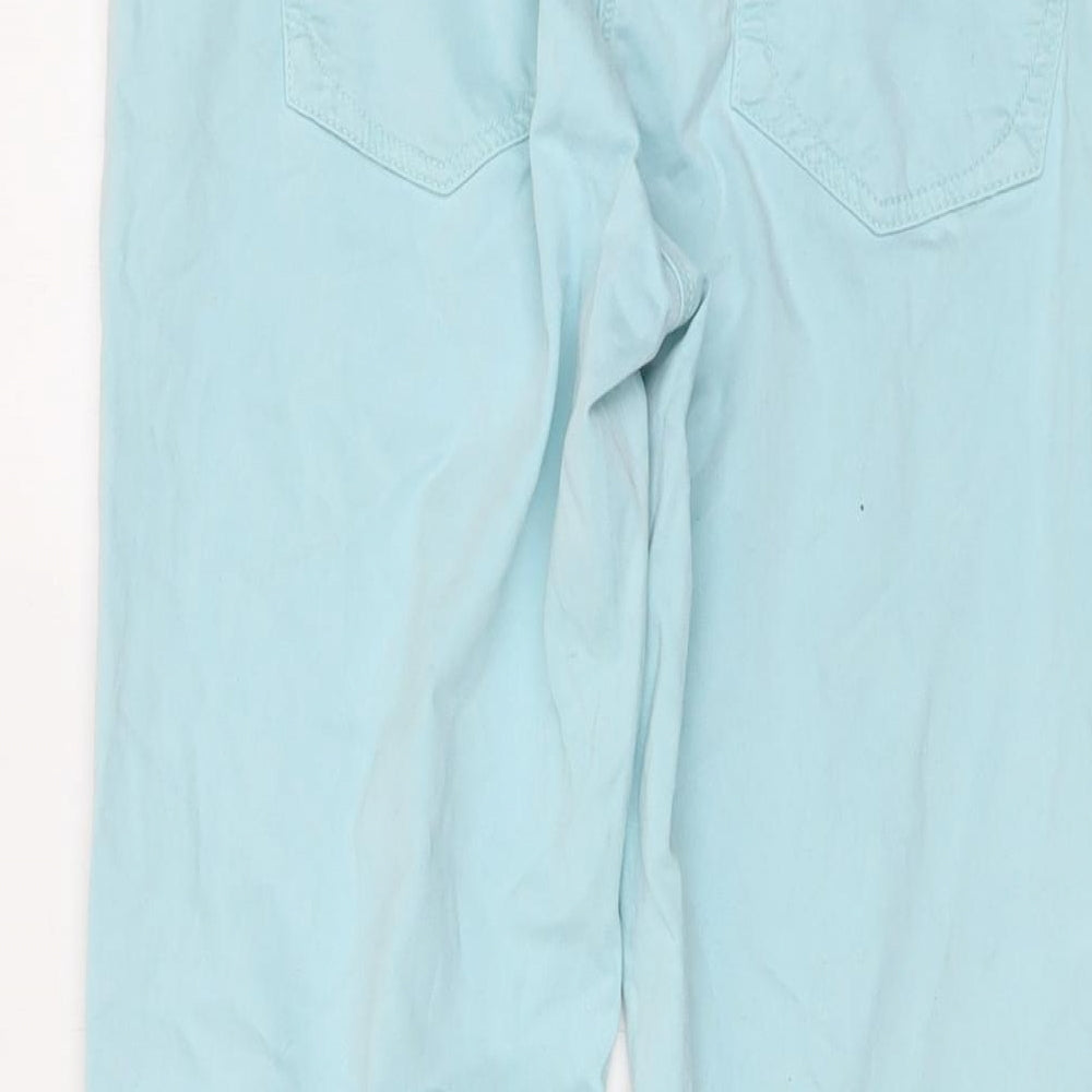 Betty Barclay Womens Blue Lyocell Trousers Size 12 L27 in Regular Button