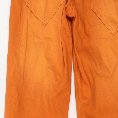 Mustang Mens Orange Cotton Straight Jeans Size 31 in L34 in Regular Button