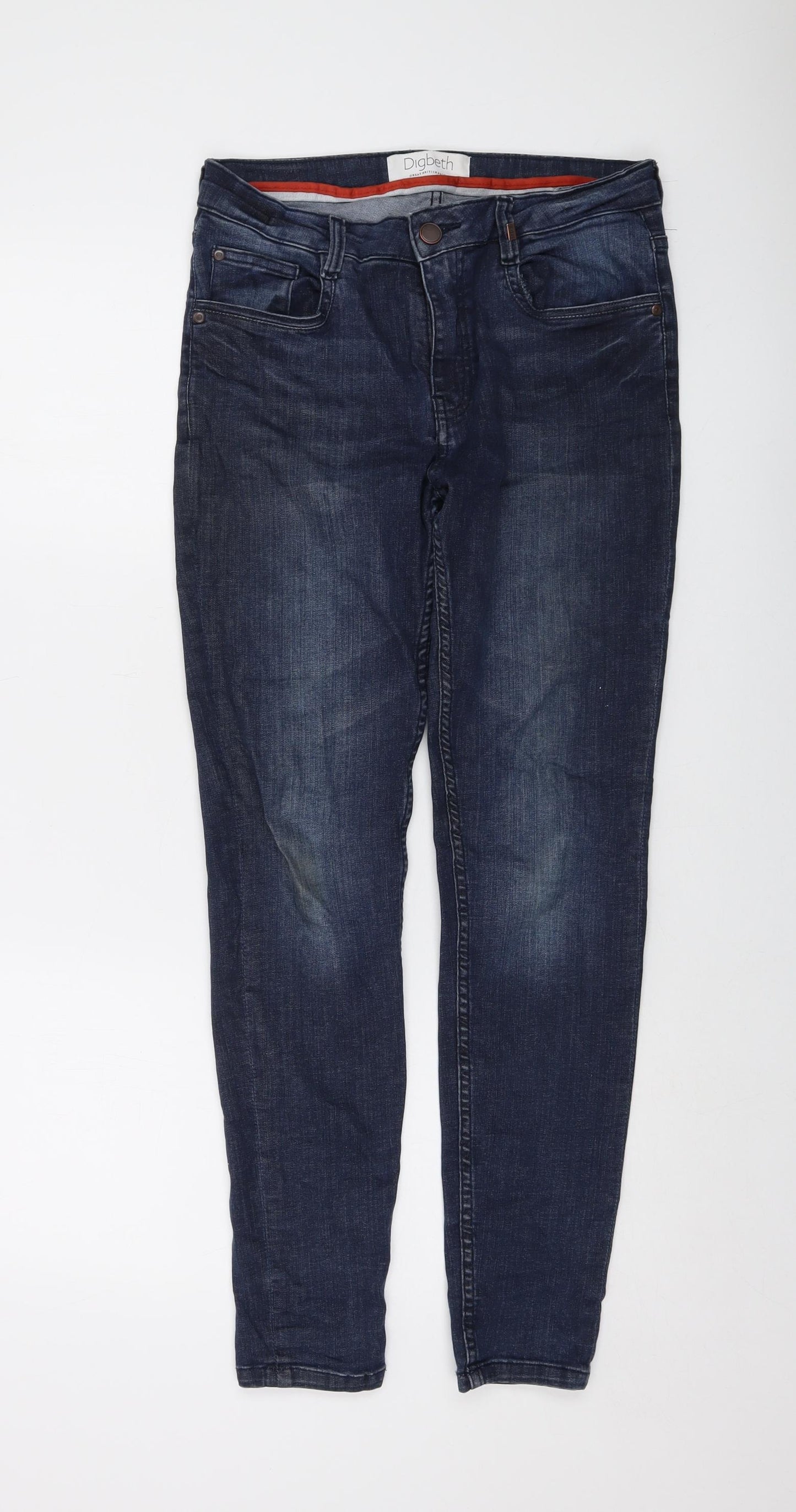 Digbeth Womens Blue Cotton Skinny Jeans Size 28 in L29 in Regular Button