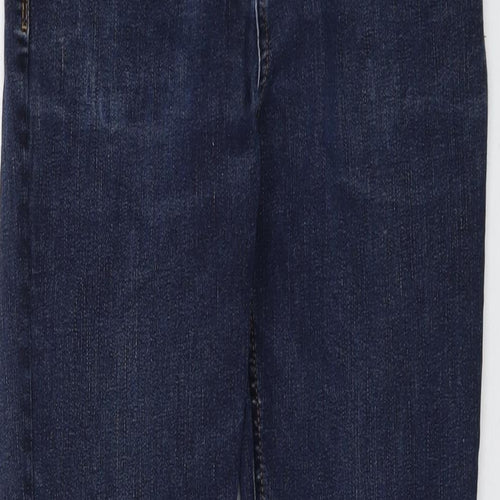 Jasper Conran Boys Blue Cotton Straight Jeans Size 14 Years Regular Button