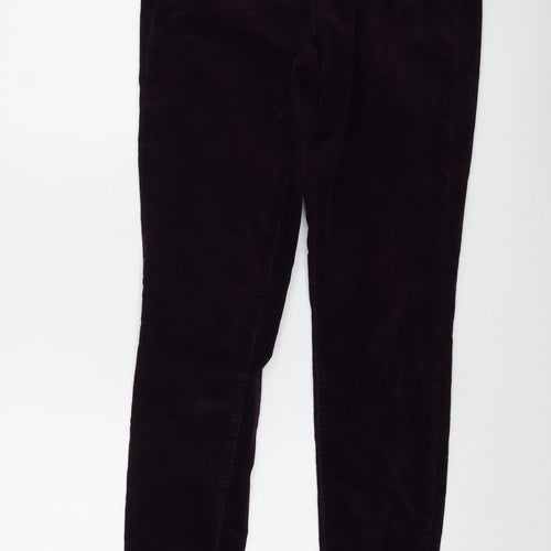 Old Navy Womens Purple Cotton Trousers Size 6 L30 in Regular Button