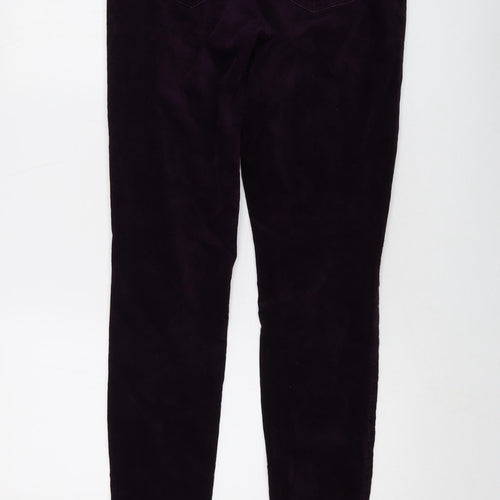 Old Navy Womens Purple Cotton Trousers Size 6 L30 in Regular Button