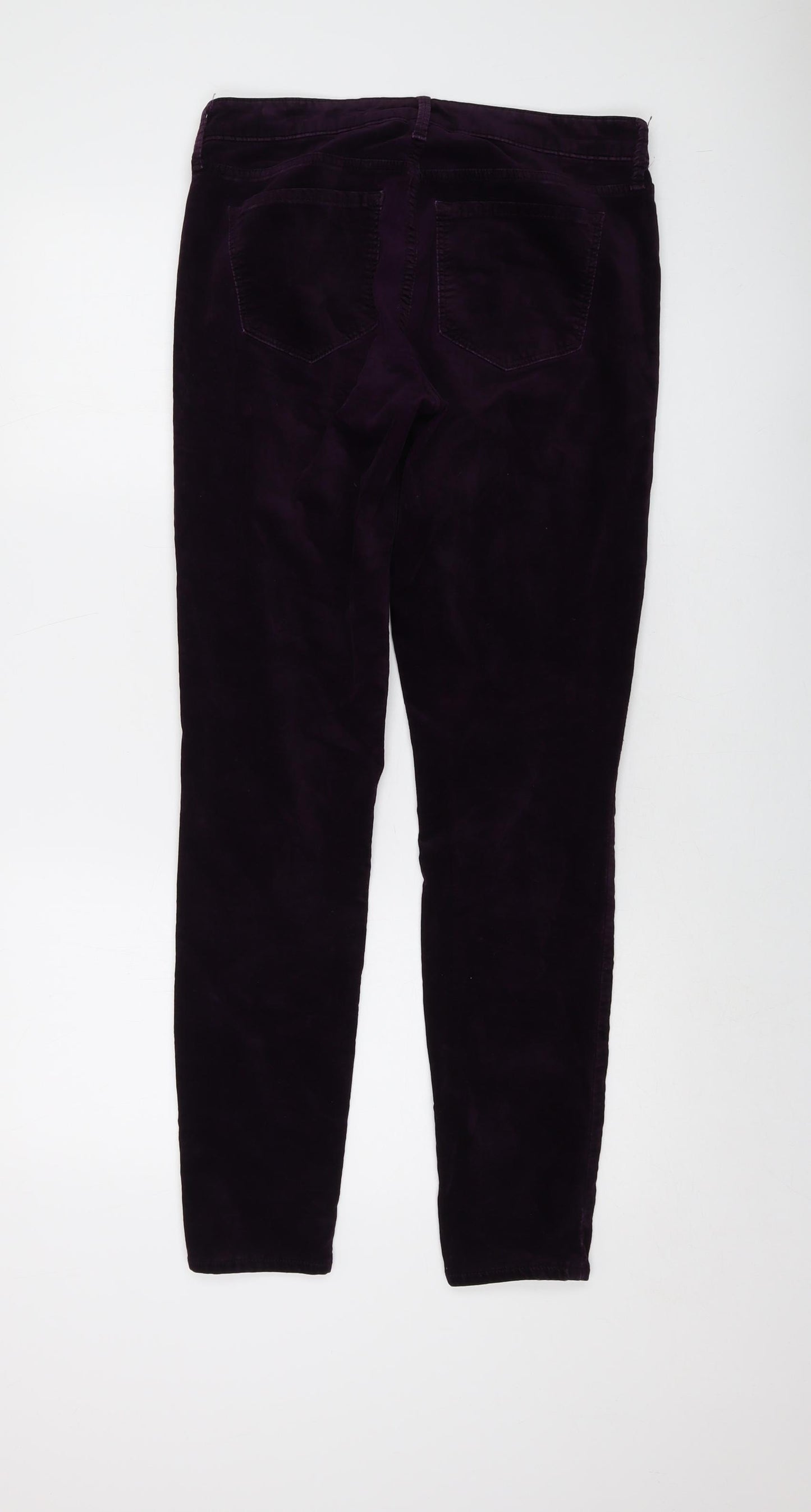 Old Navy Womens Purple Cotton Trousers Size 6 L30 in Regular Button