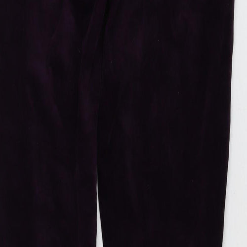 Old Navy Womens Purple Cotton Trousers Size 6 L30 in Regular Button