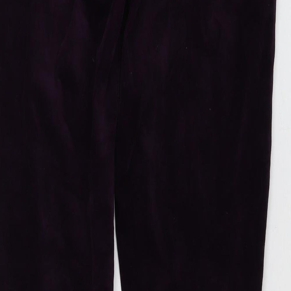 Old Navy Womens Purple Cotton Trousers Size 6 L30 in Regular Button