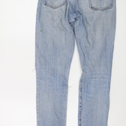 Levi's Womens Blue Cotton Mom Jeans Size 26 in L30 in Regular Button