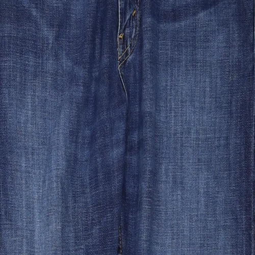 Levi's Mens Blue Cotton Straight Jeans Size 34 in L30 in Regular Button