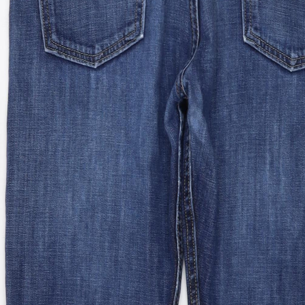 Levi's Mens Blue Cotton Straight Jeans Size 34 in L30 in Regular Button