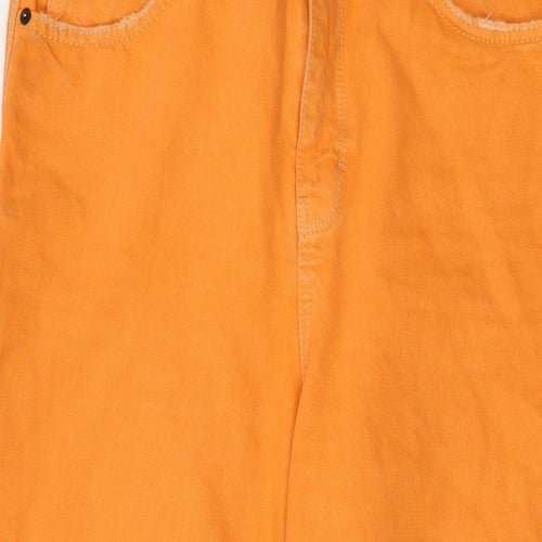 BDG Womens Orange Cotton Wide-Leg Jeans Size 32 in L30 in Regular Button