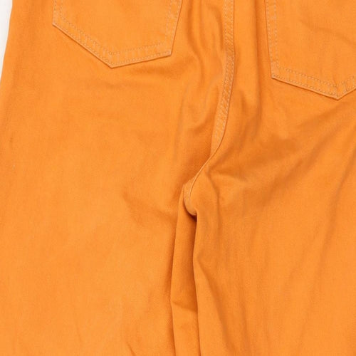 BDG Womens Orange Cotton Wide-Leg Jeans Size 32 in L30 in Regular Button