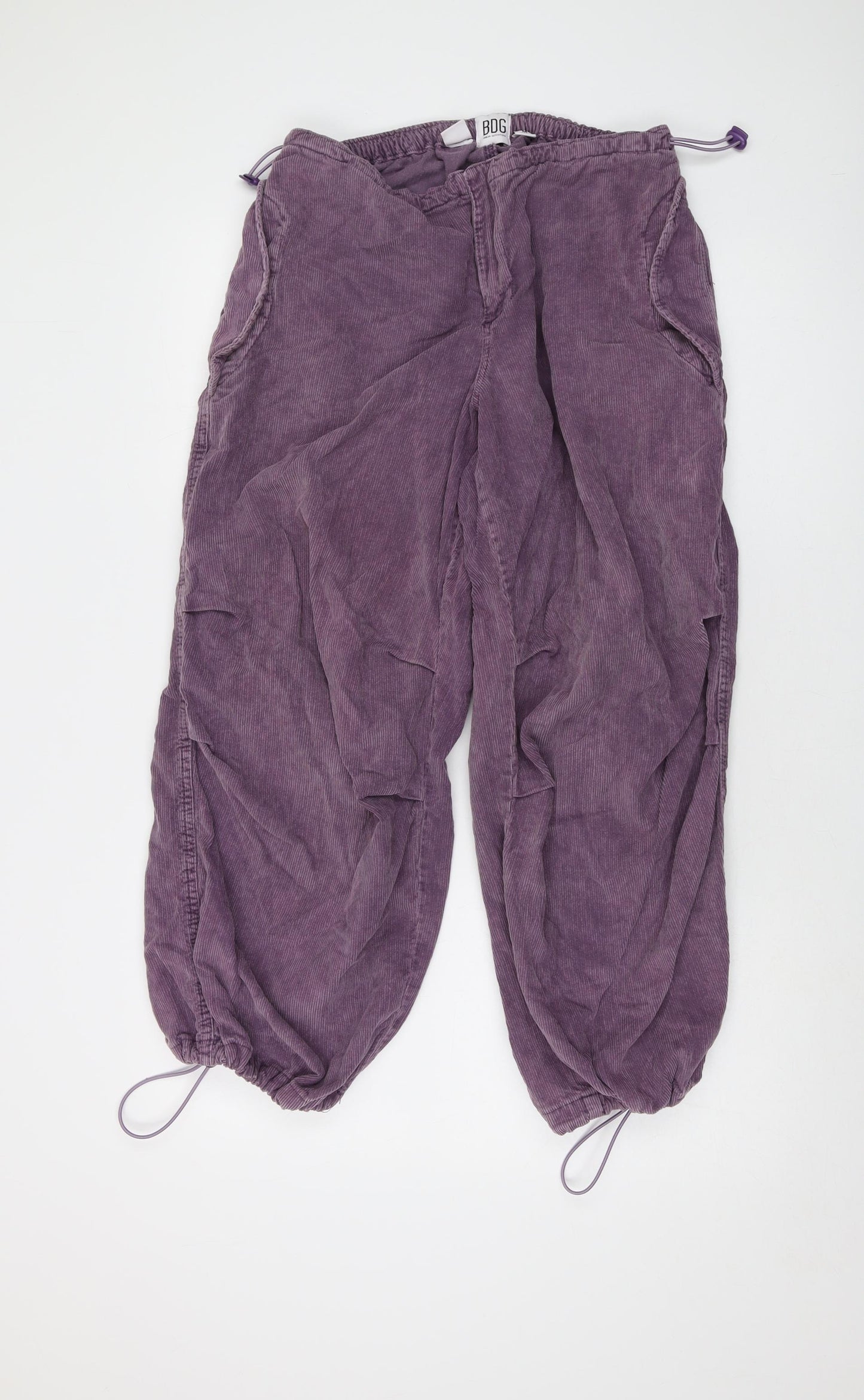 BDG Womens Purple Cotton Trousers Size M L26 in Regular Button