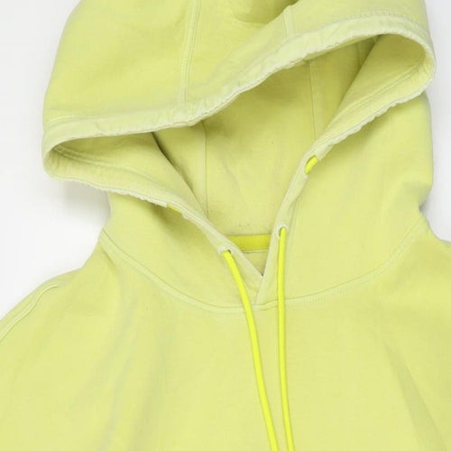 Jordan Mens Yellow Cotton Pullover Hoodie Size 2XL