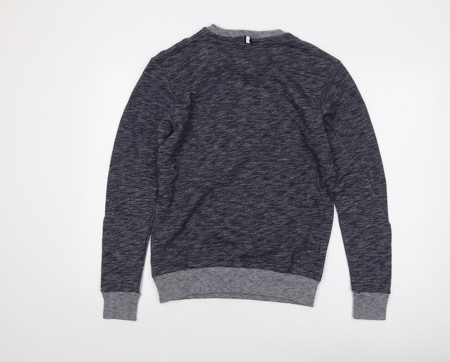 Intense Mens Blue Cotton Pullover Sweatshirt Size S