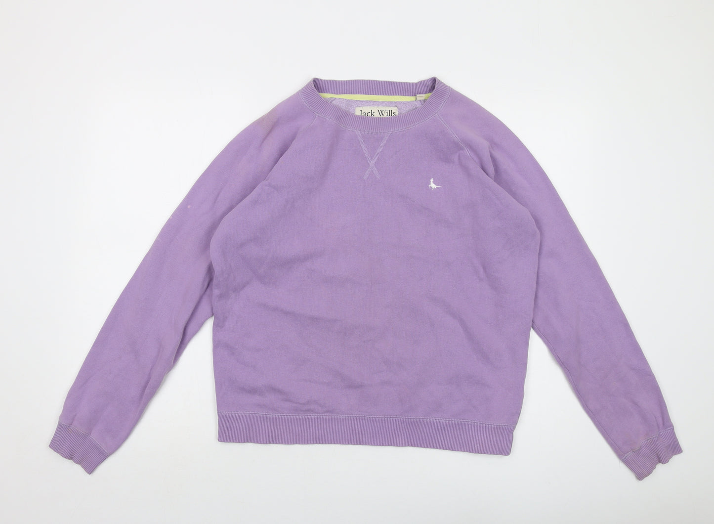 Jack Wills Womens Purple Cotton Pullover Sweatshirt Size 10 Pullover