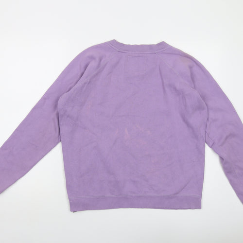 Jack Wills Womens Purple Cotton Pullover Sweatshirt Size 10 Pullover