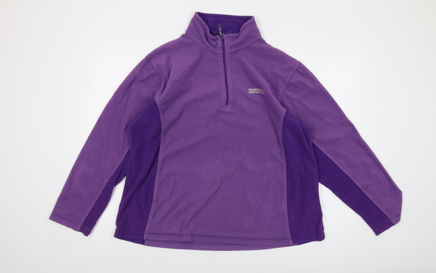 Regatta Womens Purple Polyester Pullover Sweatshirt Size 18 Zip