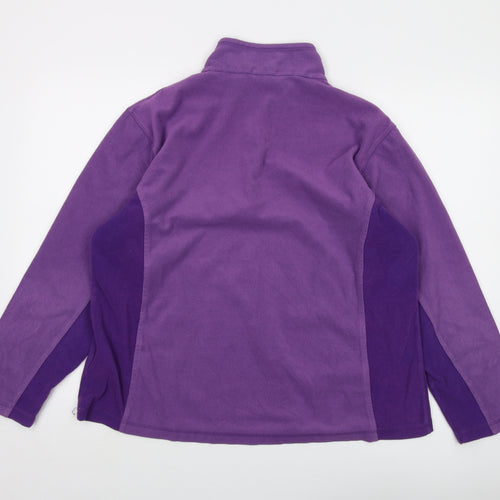 Regatta Womens Purple Polyester Pullover Sweatshirt Size 18 Zip