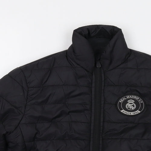 Real Madrid Boys Black Jacket Size 6 Years Zip