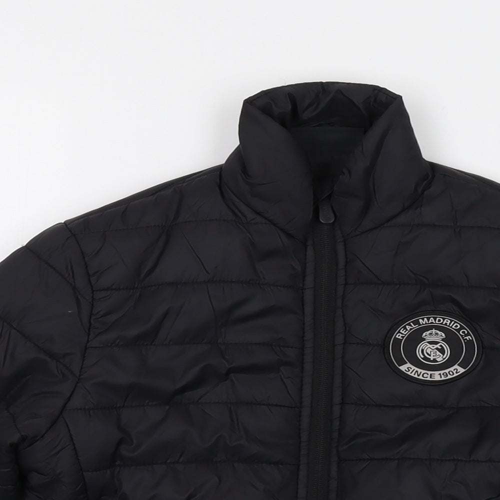 Real Madrid Boys Black Jacket Size 6 Years Zip