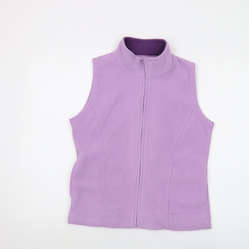 EWM Womens Purple Jacket Waistcoat Size 10 Zip