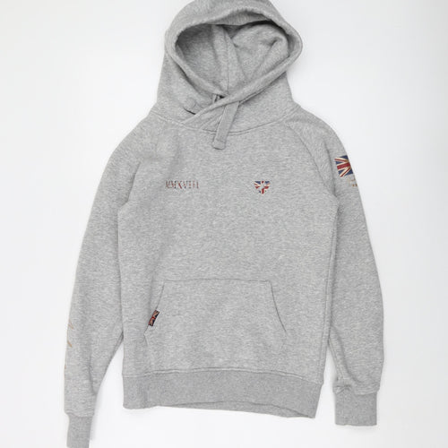 Aubrion Boys Grey Cotton Pullover Hoodie Size 13 Years Pullover