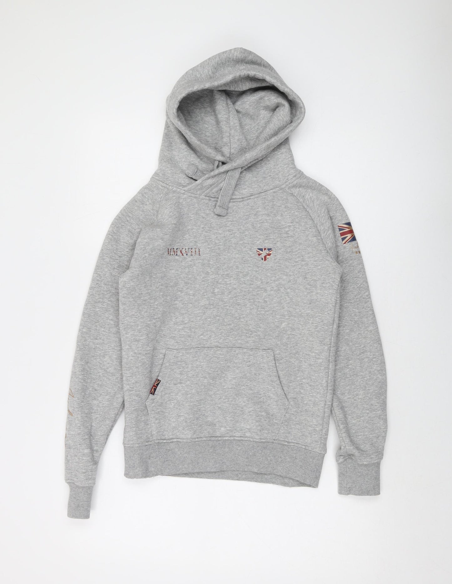 Aubrion Boys Grey Cotton Pullover Hoodie Size 13 Years Pullover