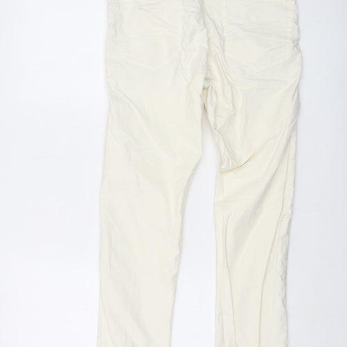 Superdry Womens Ivory Cotton Straight Jeans Size 30 in L32 in Regular Button