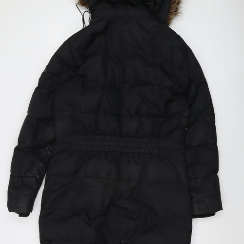 Regatta Womens Black Parka Jacket Size 12 Zip