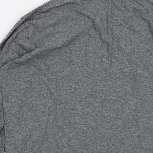 Calvin Klein Mens Grey Cotton T-Shirt Size M Crew Neck