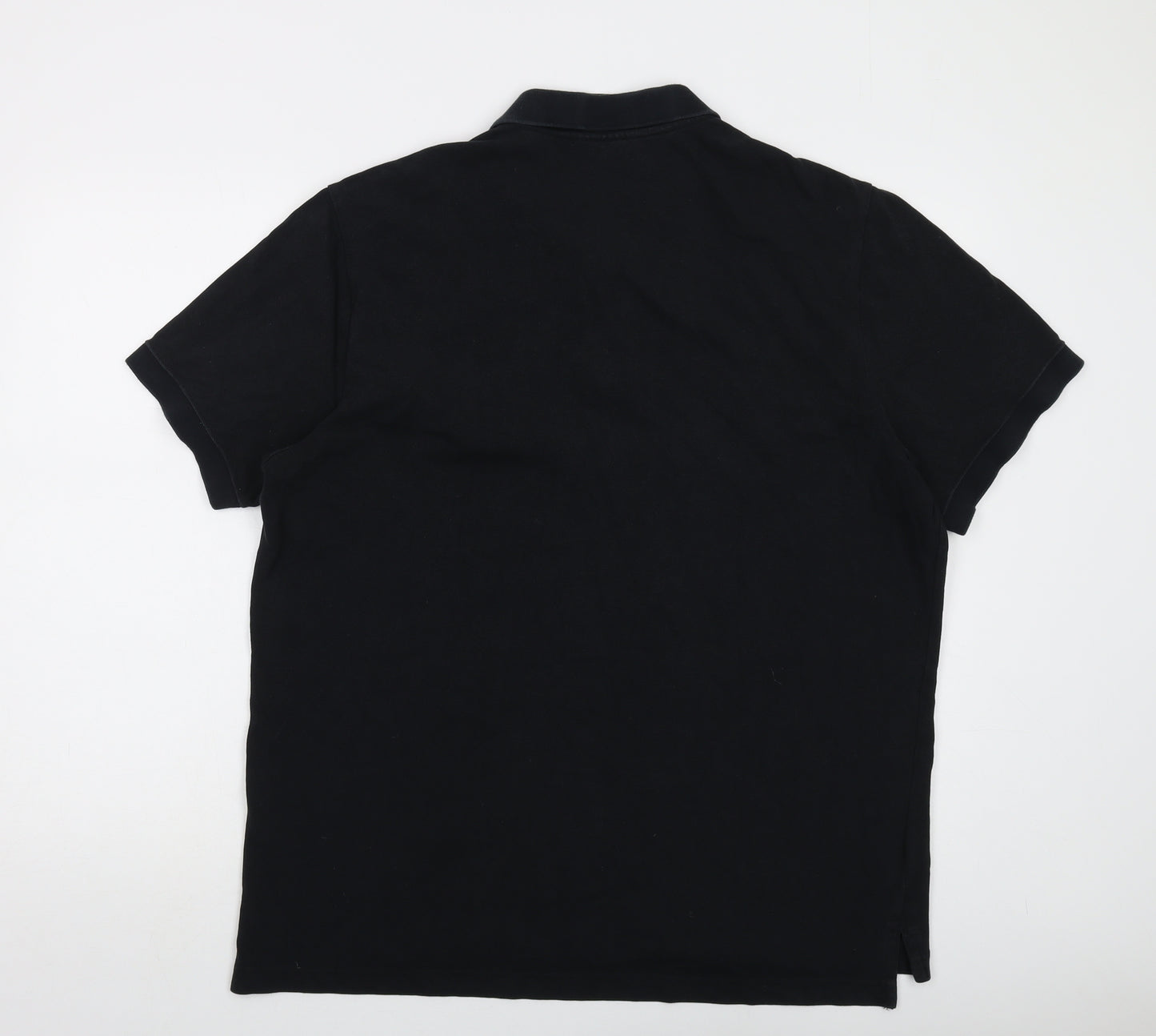 Nike Mens Black Cotton Polo Size XL Collared Button