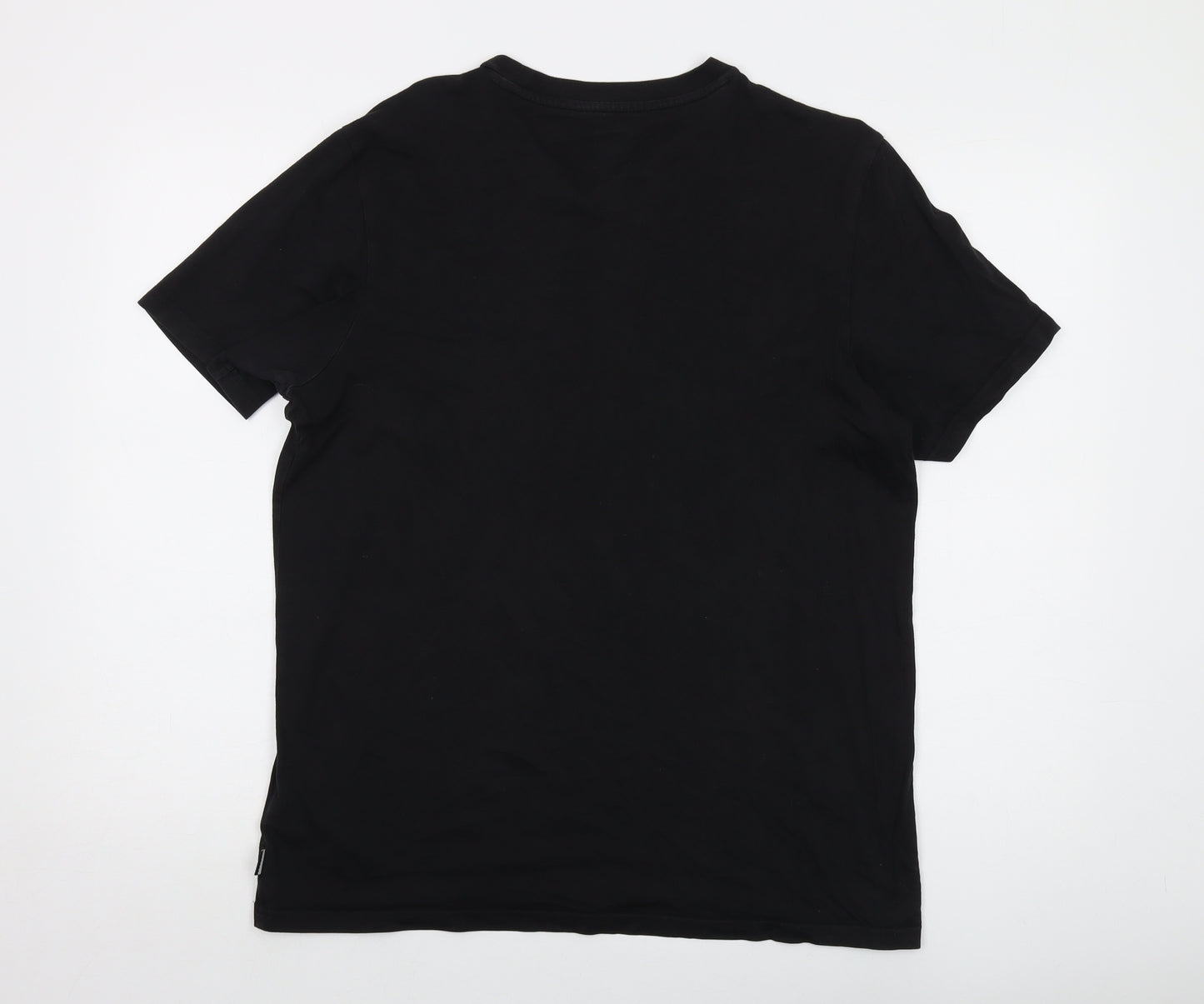 adidas Mens Black Cotton T-Shirt Size L Crew Neck