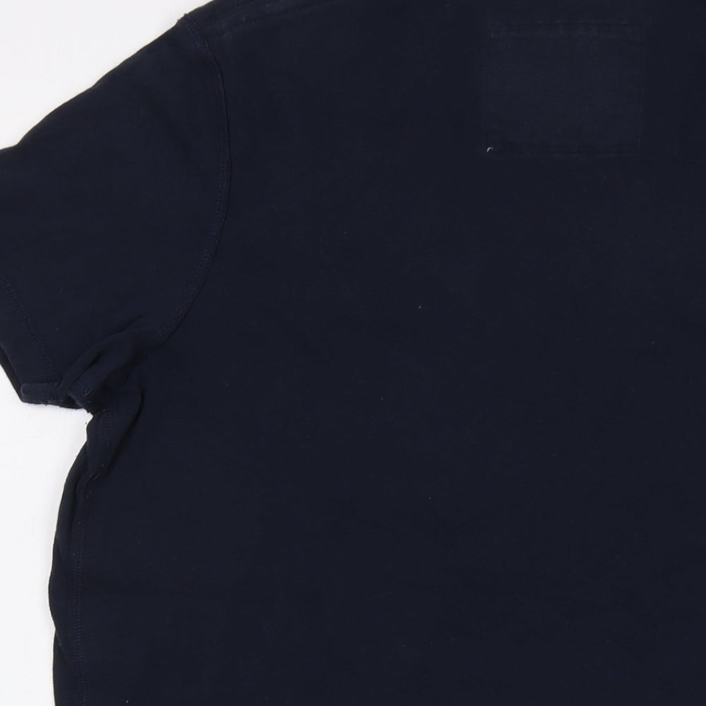 Abercrombie & Fitch Mens Blue Cotton T-Shirt Size L Crew Neck