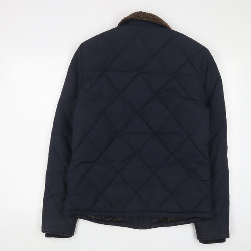 NEXT Mens Blue Quilted Jacket Size M Zip